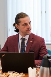 Open Talks Praha 2025-Marek Gerhalter, ředitel odboru mezinárodních vztahů rakouského dozorového úřadu (Österreichische Datenschutzbehörde); (foto: (c) Milan Řepka))