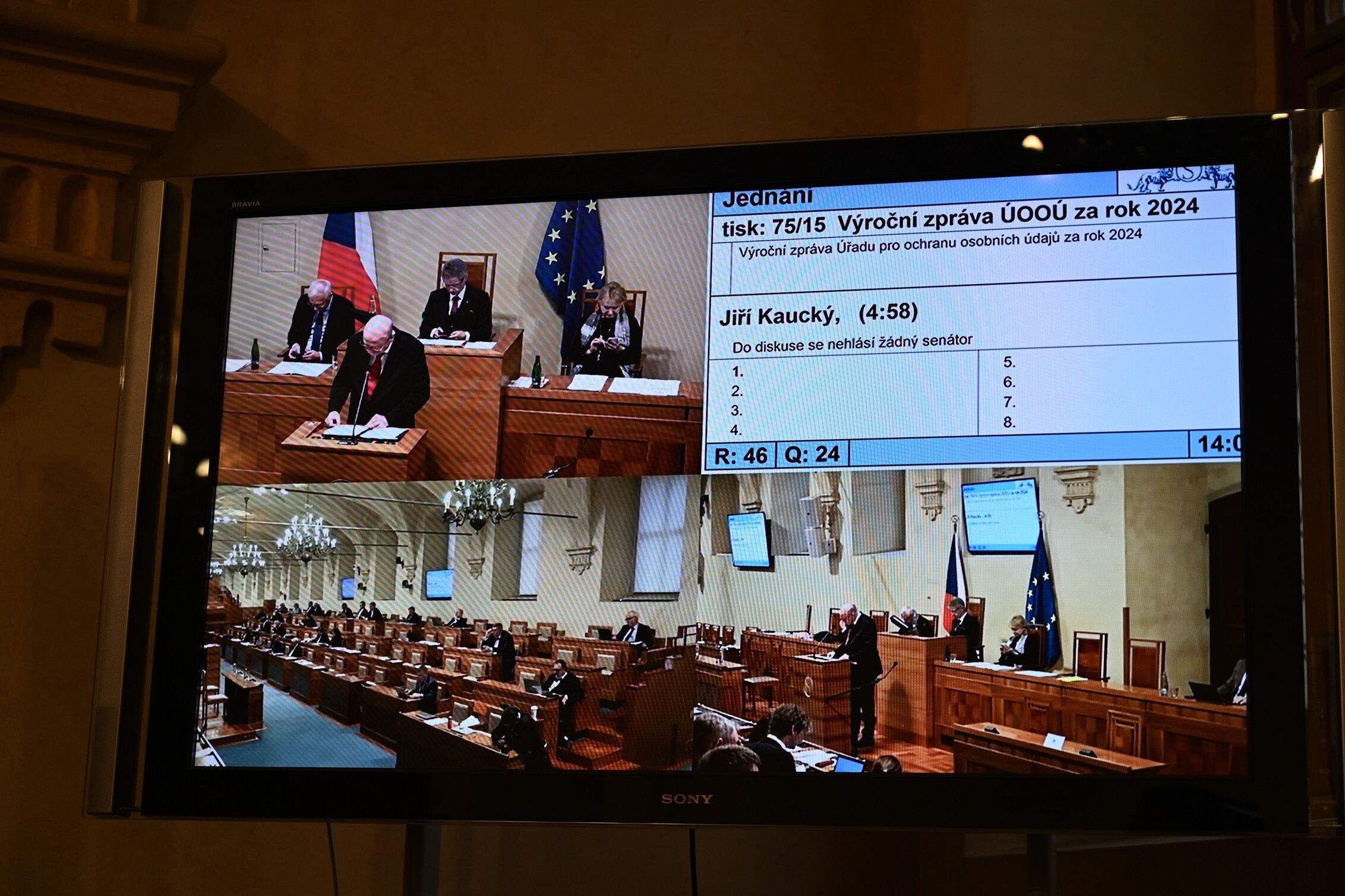 Projednávání výroční zprávy na půdě Senátu Parlamentu České republiky